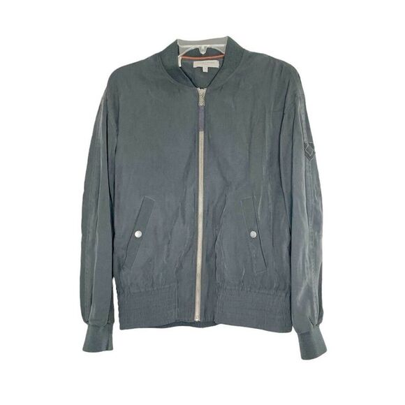 Liebeskind Berlin Women’s Grey Twill- Collar Bomber Jacket Size Small - Picture 1 of 11